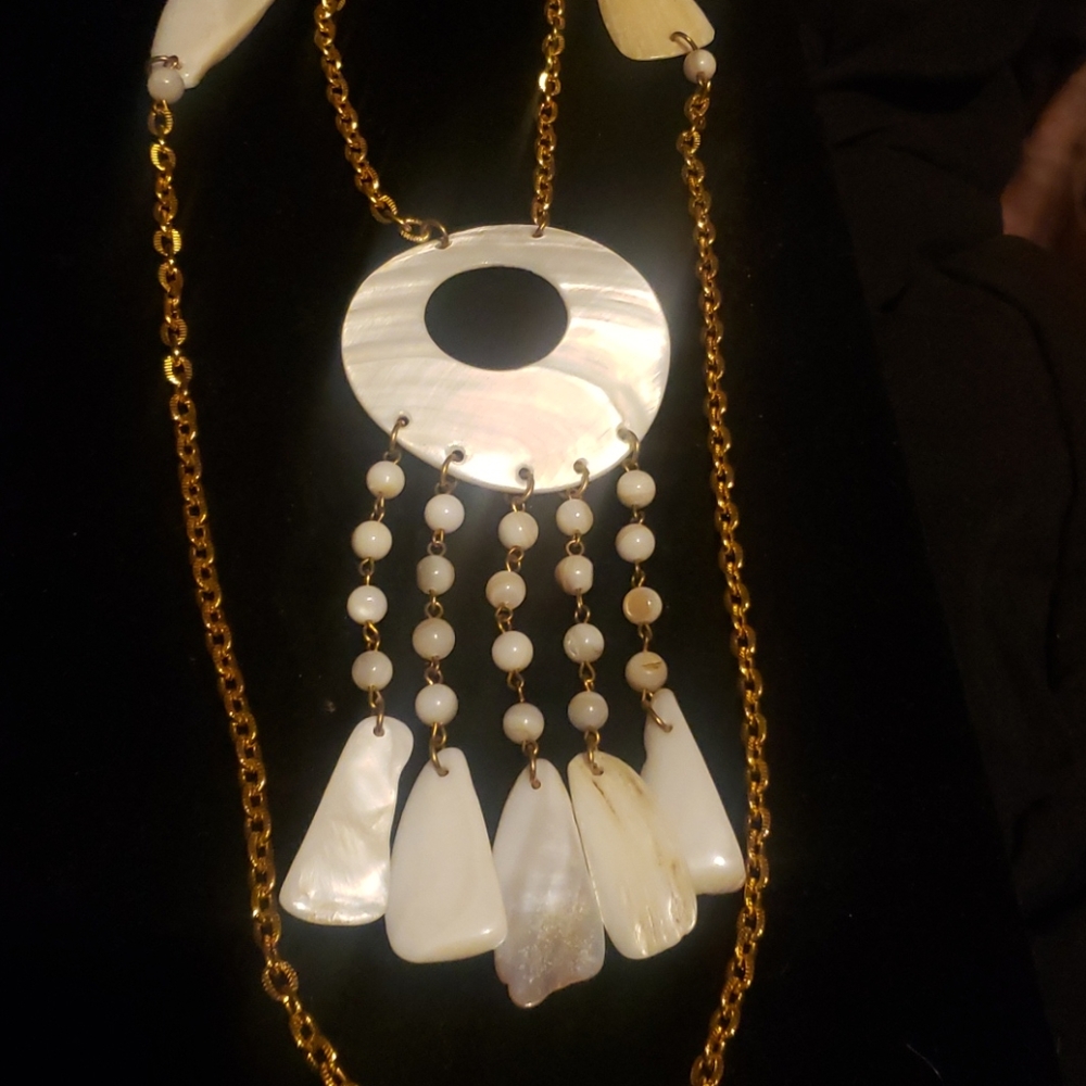 Lovely Long M.O.P Shell Necklace